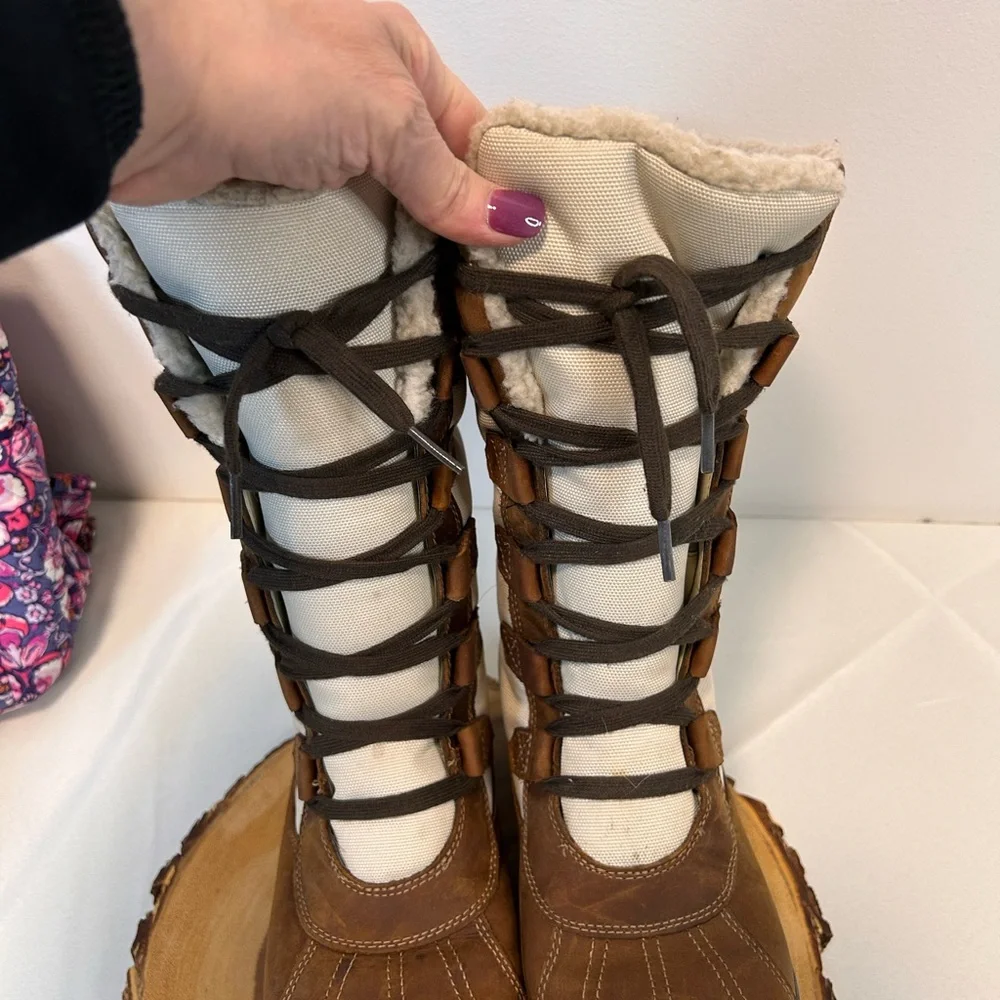 Timberland Women's Mount Hayes Tall‎ Waterproof Brown Snow Boots Size 7